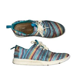 Toms Del Rey Aztec Comfort Sneakers Women’s Size 9 10009997 Multicolor Fabric